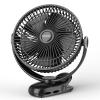 BIVBTP 12000mAh Clip on Fan 30H Longest Runtime, 8in Portable Fan Rechargeable, Ultra Quiet with Heavy-Duty Clamp, USB Desk Fans for Golf Cart,Office Desk, Treadmill, Camping, Bedroom view 1
