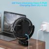 BIVBTP 12000mAh Clip on Fan 30H Longest Runtime, 8in Portable Fan Rechargeable, Ultra Quiet with Heavy-Duty Clamp, USB Desk Fans for Golf Cart,Office Desk, Treadmill, Camping, Bedroom view 3