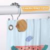 Double Shower Curtain Hooks, Wood Decorative Shower Curtain Rings, 12 PCS Log Curtain Rings, Rustproof & Waterproof Metal Shower Curtain Hangers for Shower Curtain Rod, Bathroom, Bedroom (Silvery) view 3