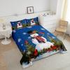 Feelyou Blue Christmas Snowman Comforter Set for Kids Boys Girls Merry Christmas Comforter Full Size Xmas Tree Bedding Set Bedroom Decor Snowflake Duvet Set Quilt Set 3Pcs view 4