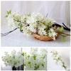 3Pcs Artificial Jasmine Flowers Branch Spray 44 Inch White Faux Silk Cherry Blossom Stems for Home Living Room Bedroom Table Centerpiece Vase Wedding Decor view 3