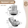 360 Swivel Floor Lounge Chair - Gaming Chair Folding Floor Sofa Chair with Armrests & Phone Holder, 5 Position Adjustable Floor Lounge Chair for Home & Living Room Chaise Lounge Indoor (Beige) view 2