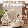360 Swivel Floor Lounge Chair - Gaming Chair Folding Floor Sofa Chair with Armrests & Phone Holder, 5 Position Adjustable Floor Lounge Chair for Home & Living Room Chaise Lounge Indoor (Beige) view 4