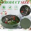Vincreem 4 Pack Wreath Storage Container, 30 Inch Christmas Wreath Storage Box with Clear Window and Handles Upgrade Oxford Cloth Garland Bags with Dual Zipper for Xmas Wrapping, Green view 3