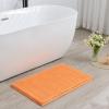 Douceur Orange Bathroom Rugs Non Slip, Super Soft Microfiber Bath Mats Washable, Fluffy Absorbent Bath Rugs for Bathroom, Quick Dry Shower Mat, 23.5" x 15.5" view 3