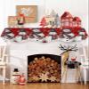 Edwiinsa Red Snowman Christmas Fireplace Mantel Scarf Table Runner, Birds Xmas Snowflake Winter Garland Mantel Top Tablerunners Dresser Scarves Cover Decorations for Windows Party Living Room 60x17 view 3