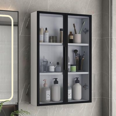 Bathroom wall cabinet storage,sod wood bathroom wall cabinet over toilet,medicine cabinets for bathroom organizer,kitchen wall cabinet with glass doors for bathroom, bedroom, kitchen,B,60*14*75cm/