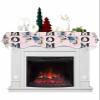 Hokiten Christmas Mantel Scarf 90 x 17 Inch, Love Mom Mantel Decorations for Fireplace Scarf, Blue Pink Spring Floral Botanical Mantel Scarves Fireplace Cover Runner for Christmas view 1