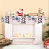 Hokiten Christmas Mantel Scarf 90 x 17 Inch, Love Mom Mantel Decorations for Fireplace Scarf, Blue Pink Spring Floral Botanical Mantel Scarves Fireplace Cover Runner for Christmas view 2