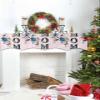 Hokiten Christmas Mantel Scarf 90 x 17 Inch, Love Mom Mantel Decorations for Fireplace Scarf, Blue Pink Spring Floral Botanical Mantel Scarves Fireplace Cover Runner for Christmas view 4