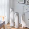 Sziqiqi White Tall Vases for Floor: 27.6/21.7in Metal Cylinder Handmade Flower Holder Extra Large Decorative Vase Set of 2 Modern Honeycomb Texture Big Standing Vase for Living Room Home Corner view 4