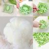 XVFCH Washcloth Loofah Combo,Loofah Washcloth,2 in 1 Loofah,The Loofah Soft Bath Sponge,Leeffa 2 in 1 Bath Ball Towel Loofah Sponge with Drawstring,Loufee Shower Set for Men Women (Green) view 3