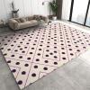 2x4 Runner Rug Purple Geometric Line Rugs for Entryway, Dark Purple Polka Dots Washable Kitchen Rugs Soft Non Slip Anti Fatigue for Sink Laundry Indoor Hallways view 1