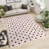 2x4 Runner Rug Purple Geometric Line Rugs for Entryway, Dark Purple Polka Dots Washable Kitchen Rugs Soft Non Slip Anti Fatigue for Sink Laundry Indoor Hallways view 2