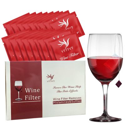 18 Pack Wine Filters, Wine Purifier To Remove Sulfite And Histamine, Wine Lover Accessories Valentine's Day Party Gifts for Men Women Him Mother Father Girlfriend Boyfriend Wife