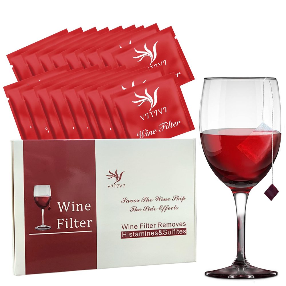 18 Pack Wine Filters, Wine Purifier To Remove Sulfite And Histamine, Wine Lover Accessories Valentine's Day Party Gifts for Men Women Him Mother Father Girlfriend Boyfriend Wife