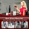 18 Pack Wine Filters, Wine Purifier To Remove Sulfite And Histamine, Wine Lover Accessories Valentine's Day Party Gifts for Men Women Him Mother Father Girlfriend Boyfriend Wife view 2