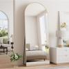Prywot Arched Full Length Mirror, 64"x21" Free Standing Floor Mirror, Modern Full Body Mirrors with Stand, Wall Mirrors with Aluminum Alloy Frame for Bedroom,Living Room, Gold view 1