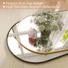Prywot Arched Full Length Mirror, 64"x21" Free Standing Floor Mirror, Modern Full Body Mirrors with Stand, Wall Mirrors with Aluminum Alloy Frame for Bedroom,Living Room, Gold view 3