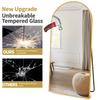 Prywot Arched Full Length Mirror, 64"x21" Free Standing Floor Mirror, Modern Full Body Mirrors with Stand, Wall Mirrors with Aluminum Alloy Frame for Bedroom,Living Room, Gold view 4