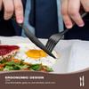 Black Silverware Set, Ollex 40PCS Black Flatware Set for 8 Include Knife Spoon Fork Set for Kitchen Tableware Eating Utensil Set, Stainless Steel Cutlery Set Mirror Polished, Dishwasher Safe view 4
