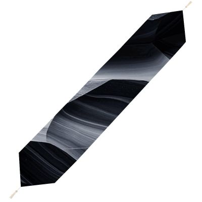 Black Marble Table Runner for Home Kitchen Dining Table Decoration Tablecloth Farmhouse Table Cloth Table Cover for Kitchen Dining Room Living Room 78.7x12.9 Inch