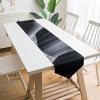 Black Marble Table Runner for Home Kitchen Dining Table Decoration Tablecloth Farmhouse Table Cloth Table Cover for Kitchen Dining Room Living Room 78.7x12.9 Inch view 4