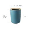 WAVEPEAK Indoor Trash cans High-Grade Wood Grain Trash Can Nordic Style Trash Can Office Bedroom Large Capacity Living Room Household Simple Waste Paper Basket Indoor Garbage cans(B) view 2