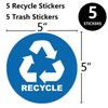 10 Pack Recycle Sticker for Trash Can,Recycle Stickers Trash Stickers,self-Adhesive Vinyl Decals Perfect for Kitchen Necessity Home Essentials,Home,Hotel. view 3