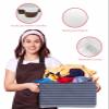 Storage Bins Large Storage Basket, Lines Stripes Navy Blue White Minimalist Style Collapsible Storage Bins with Handle Storage Baskets Cube Organizer for Shelves Closet Nursery, Set of 2 view 4