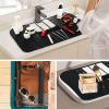 Foldable Silicone Sink Cover Mat, Bathroom Foldable Sink Cover, Heat Resistant Silicone Foldable Sink Cover, Over the Sink Makeup Mat Foldable, Drain Mat Foldable Silicone Sink Cover(Purple) view 3