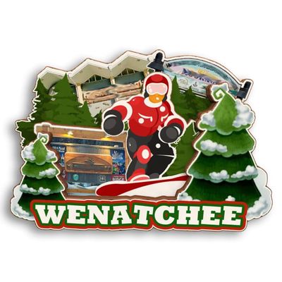 Wenatchee Washington USA 3D Fridge Magnet Wooden City Travel Souvenir Refrigerator Stickers Home Kitchen whiteboard Decor