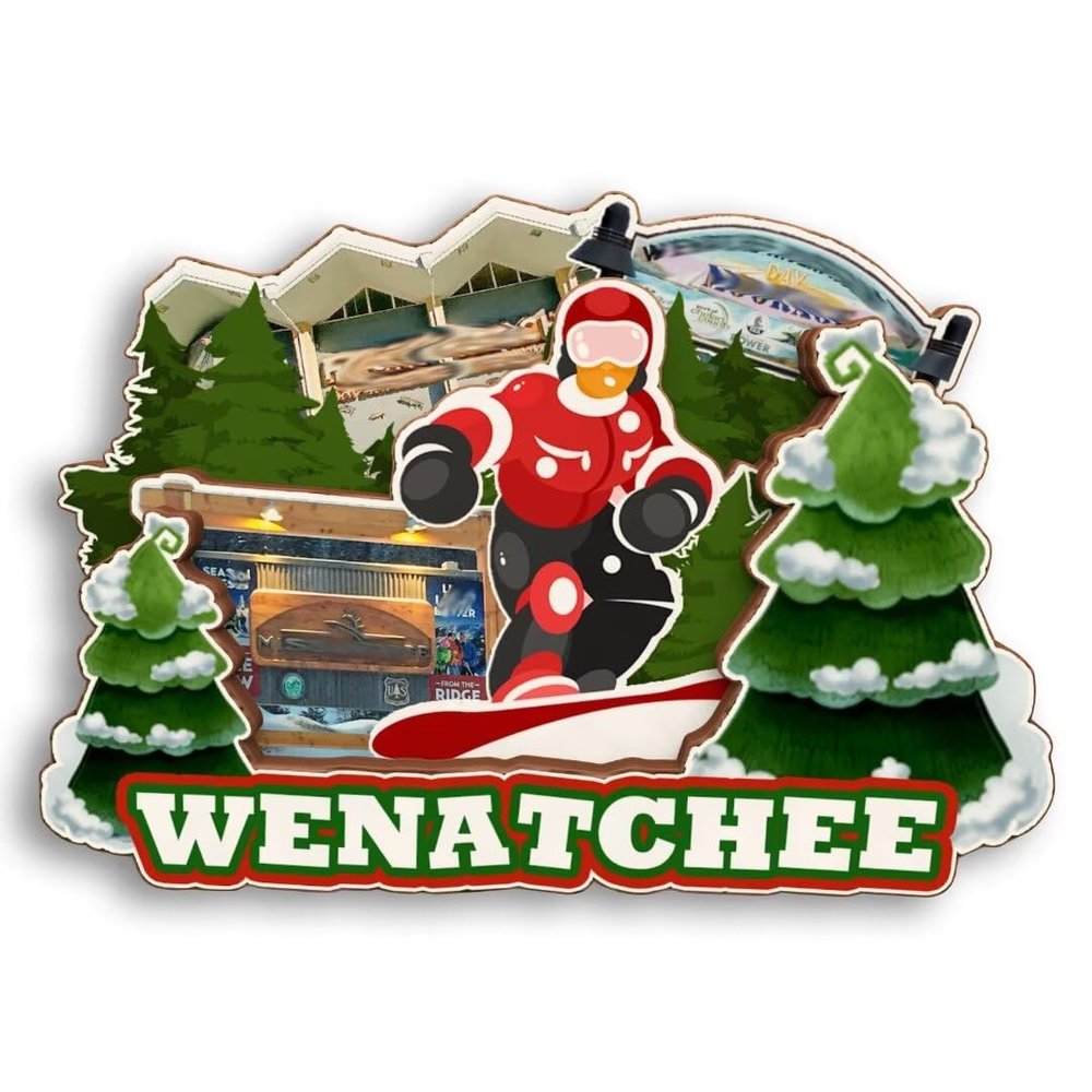 Wenatchee Washington USA 3D Fridge Magnet Wooden City Travel Souvenir Refrigerator Stickers Home Kitchen whiteboard Decor