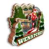 Wenatchee Washington USA 3D Fridge Magnet Wooden City Travel Souvenir Refrigerator Stickers Home Kitchen whiteboard Decor view 2
