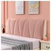 YUEYUZ Quilted Velvet Bed Headboard Slipcover for Queen Full Twin Size, Thicken Slipcover Headboard Dustproof Protector Cover, Washable(Pink,220x75cm/87x30in) view 1
