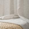 FMFUNCTEX Linen Sheer Curtains for Bedroom, Grey Curtains 84 inches Long for Living Room, Gray Farmhouse French Flax Blend Window Draperies, Rod Pocket 2 Panels Set view 3