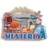 Westerly Rhode Island USA 3D Fridge Magnet Wooden City Travel Souvenir Refrigerator Stickers Home Kitchen whiteboard Decor view 1