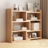 GOIPNGPK 4-Tier Expandable Wooden Bookshelf, Home Simple Telescopic Storage Cabinet, Storage Display Rack for Living Room, for Bedroom, Study, Corner(Yellow,Small) view 1