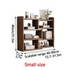 GOIPNGPK 4-Tier Expandable Wooden Bookshelf, Home Simple Telescopic Storage Cabinet, Storage Display Rack for Living Room, for Bedroom, Study, Corner(Yellow,Small) view 2