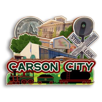 Carson City Nevada USA 3D Fridge Magnet Wooden City Travel Souvenir Refrigerator Stickers Home Kitchen whiteboard Decor
