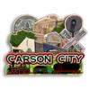 Carson City Nevada USA 3D Fridge Magnet Wooden City Travel Souvenir Refrigerator Stickers Home Kitchen whiteboard Decor view 1