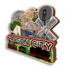 Carson City Nevada USA 3D Fridge Magnet Wooden City Travel Souvenir Refrigerator Stickers Home Kitchen whiteboard Decor view 3
