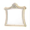 Acme Lucienne Velvet Upholstered and Wood Mirror with LED Lighting in Beige view 1