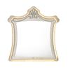 Acme Lucienne Velvet Upholstered and Wood Mirror with LED Lighting in Beige view 2
