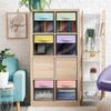 Sorbus 13 Inch Storage Bins with Clear Window - 6 Foldable Baskets for Organizing Clothes, Toys, Books - Sturdy Collapsible Fabric Storage Cubes with Handle - Storage Baskets for Shelves, Closets view 2
