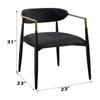 Acme Jaramillo Wood & Fabric Upholstered Side Chair in Black (Set of 2) view 3