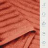 Blue Loom Ribbed Bath Towels Set, 100% Cotton 600 GSM, Soft Absorbent Durable Quick Drying 2 Bath Towels for Bathroom - Mason Set of 2 Terracotta Red (58" x 30" Inch) view 3