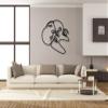 VAILLA Wall Art Decor Minimalist Abstract Woman Face Wall Decoration Wooden Modern 3D Sculptures Line Drawing Wall Art Decor Female Single Line Home Hanging for Bedroom Kitchen Bathroom Living Room (Line Art 5) view 1