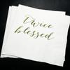 Twins Baby Shower Twice Blessed Twice as Exciting Gender - Reveal Baby Shower - Dinner Napkins Set of 25 view 1
