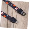 2pcs Lanyard Charging Cable Charging Cables Portable Data Line Keychain Whistle Usb Type c Cable Stamp Drum Refillable Leather Journal Fast Charging Line Cell Phone/515 view 2